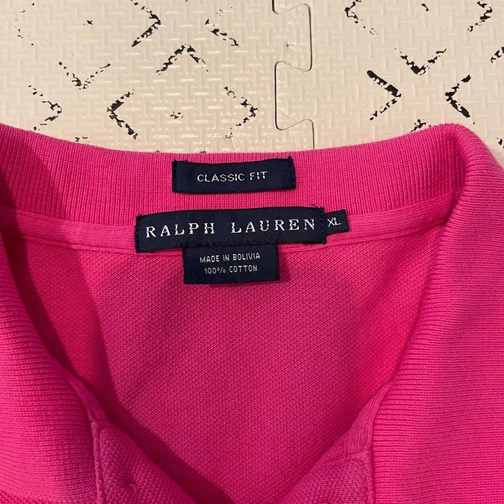 Ralph‎ Lauren Classic Fit Polo Shirt in hot pink XL